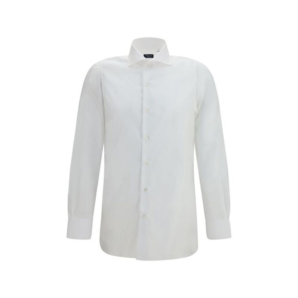 Finamore White Cotton Dress Men's Shirt